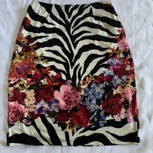 Boston Proper - Animal print and floral skirt